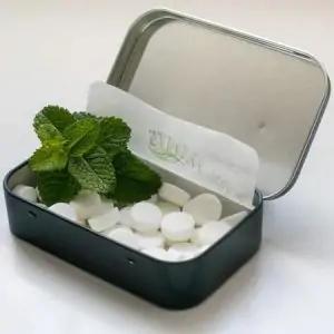 Bạc hà viên được nghiền nát